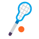 Lacrosse Stick and Ball Flat