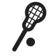Lacrosse Stick and Ball High Contrast