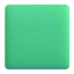 Large Green Square 3D