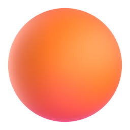 Large Orange Circle 3D