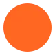 Large Orange Circle Flat