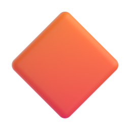 Large Orange Diamond 3D
