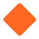 Large Orange Diamond Flat