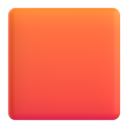 Large Orange Square 3D