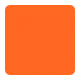 Large Orange Square Flat