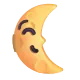 Last Quarter Moon with Face Color