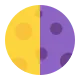 Last Quarter Moon Symbol Flat