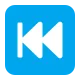 Black Left-Pointing Double Triangle with Vertical Bar Flat