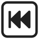 Black Left-Pointing Double Triangle with Vertical Bar High Contrast