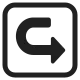 Rightwards Arrow with Hook High Contrast