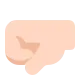 left-facing fist: light skin tone Flat