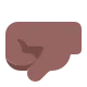 left-facing fist: medium-dark skin tone Flat