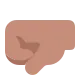 left-facing fist: medium skin tone Flat