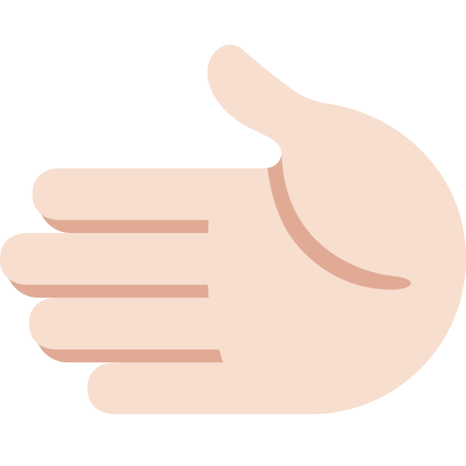 Leftwards Hand Light Skin Tone