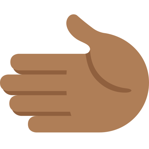Leftwards Hand Medium Dark Skin Tone