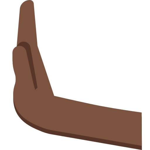 Leftwards Pushing Hand Dark Skin Tone Discord Emoji