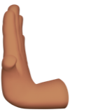 Leftwards Pushing Hand Medium Skin Tone Apple Emoji