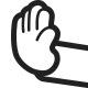 Leftwards Pushing Hand High Contrast