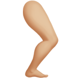 Leg Medium Light Skin Tone Apple Emoji