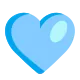 Light Blue Heart Flat