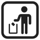 Put Litter in Its Place Symbol High Contrast