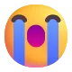 Loudly Crying Face Color