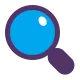 Left-Pointing Magnifying Glass Flat