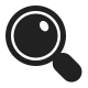 Left-Pointing Magnifying Glass High Contrast