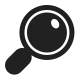 Right-Pointing Magnifying Glass High Contrast