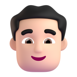 man artist: light skin tone 3D