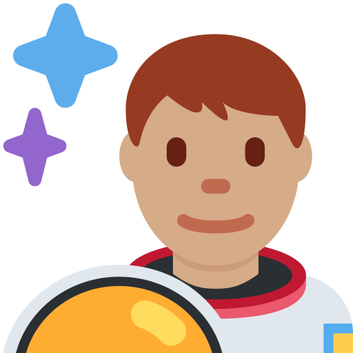 man astronaut: medium skin tone