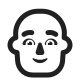 Man: Bald High Contrast
