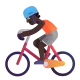 man biking: dark skin tone Color