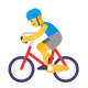 Man Biking Flat