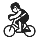 Man Biking High Contrast