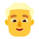 Man: Blond Hair Flat