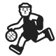 Man Bouncing Ball High Contrast