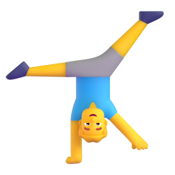 Man Cartwheeling 3D