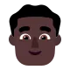 man cook: dark skin tone Flat