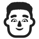Man: Curly Hair High Contrast