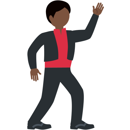 man dancing: dark skin tone