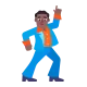 man dancing: medium-dark skin tone Flat
