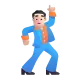 man dancing: medium-light skin tone Color