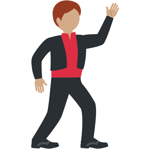 man dancing: medium skin tone