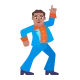 man dancing: medium skin tone Flat