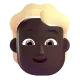 Man Dark Skin Tone Blond Hair Color