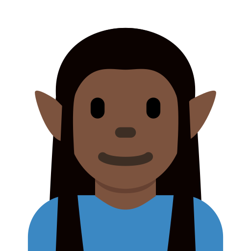 Man Elf Dark Skin Tone Discord Emoji