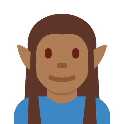 Man Elf Medium Dark Skin Tone