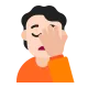 man facepalming: light skin tone Flat