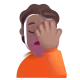 man facepalming: medium skin tone Color